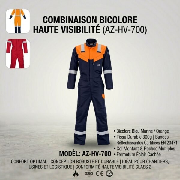 COMBINAISON BICOLORE HAUTE VISIBILITE