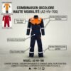 COMBINAISON BICOLORE HAUTE VISIBILITE