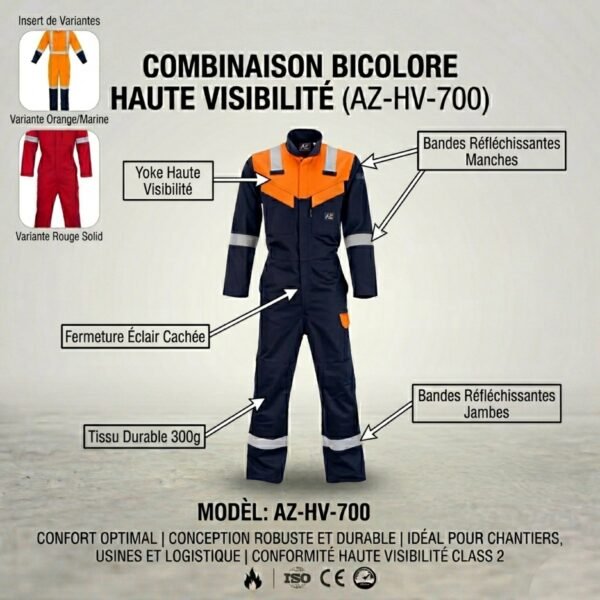 COMBINAISON BICOLORE HAUTE VISIBILITE
