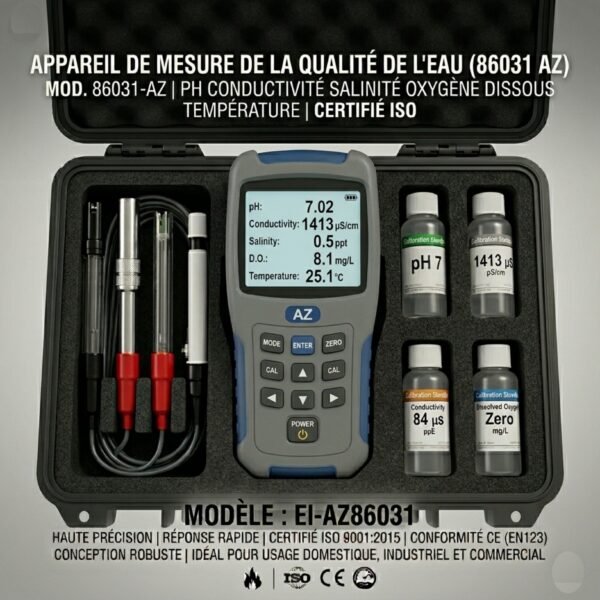 86031 AZ Water Quality meter PH Conductivity SalinityDissolvedoxygenTemperate