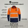 Chemise manches longues bicolore HV
