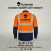 Chemise manches longues bicolore HV