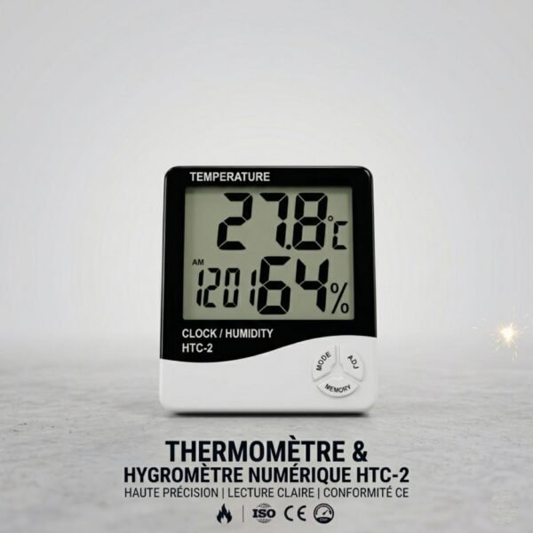 Thermo hygromètre numérique HTC-2 avec sonde