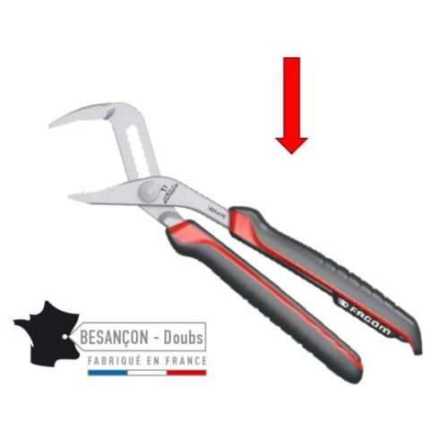 Pince multiprises "grande capacité" chromée à gaine 30mm - | 180A.CPE