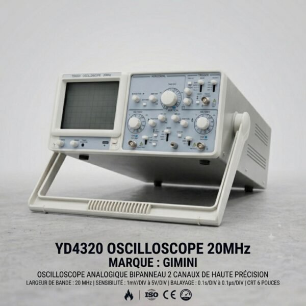 Oscilloscope analogique à deux canaux de laboratoire Oscilloscope portable