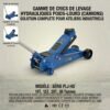 Cric rouleur camion poids lourd hydro-pneumatique 20 – 40 T 2 étages 2 étages MW Tools HPK2040Lde la marque MW Tools